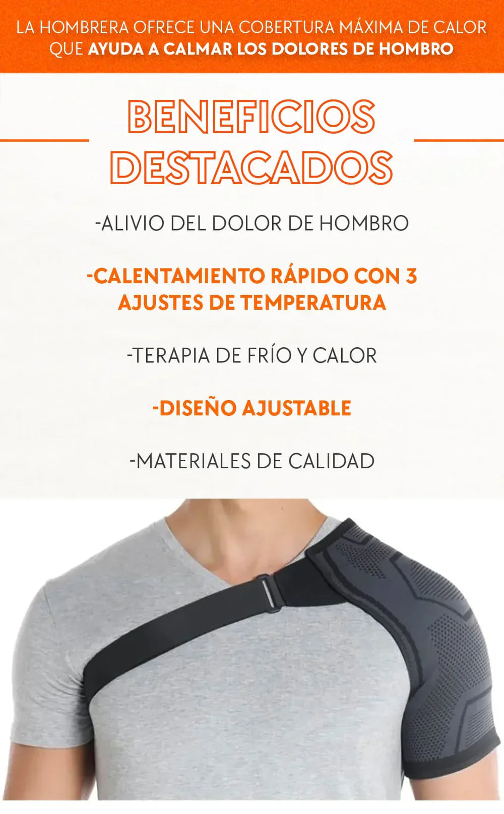 ALMOHADILLA TÉRMICA PARA HOMBRO - CALEFACCIÓN Y ALIVIO PARA DOLOR MÚSCULAR