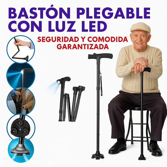 BASTON ORTOPEDICO CON LINTERNA